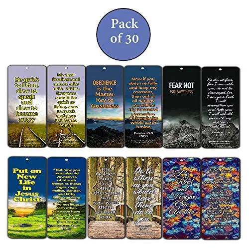 Life Changing Wisdom from God Bible Bookmarks (30 Pack) - Handy Life Changing Bible Texts That Helps You Move Forward
