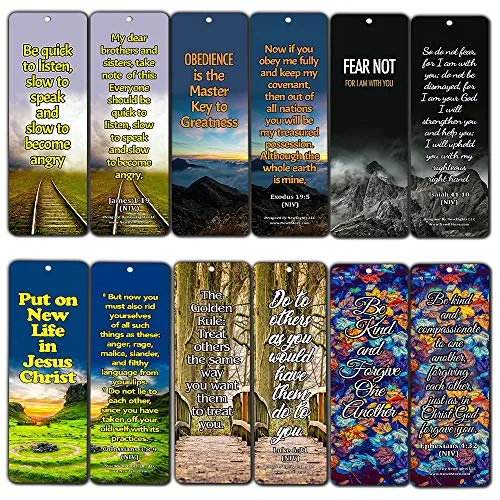 Life Changing Wisdom from God Bible Bookmarks (30 Pack) - Handy Life Changing Bible Texts That Helps You Move Forward