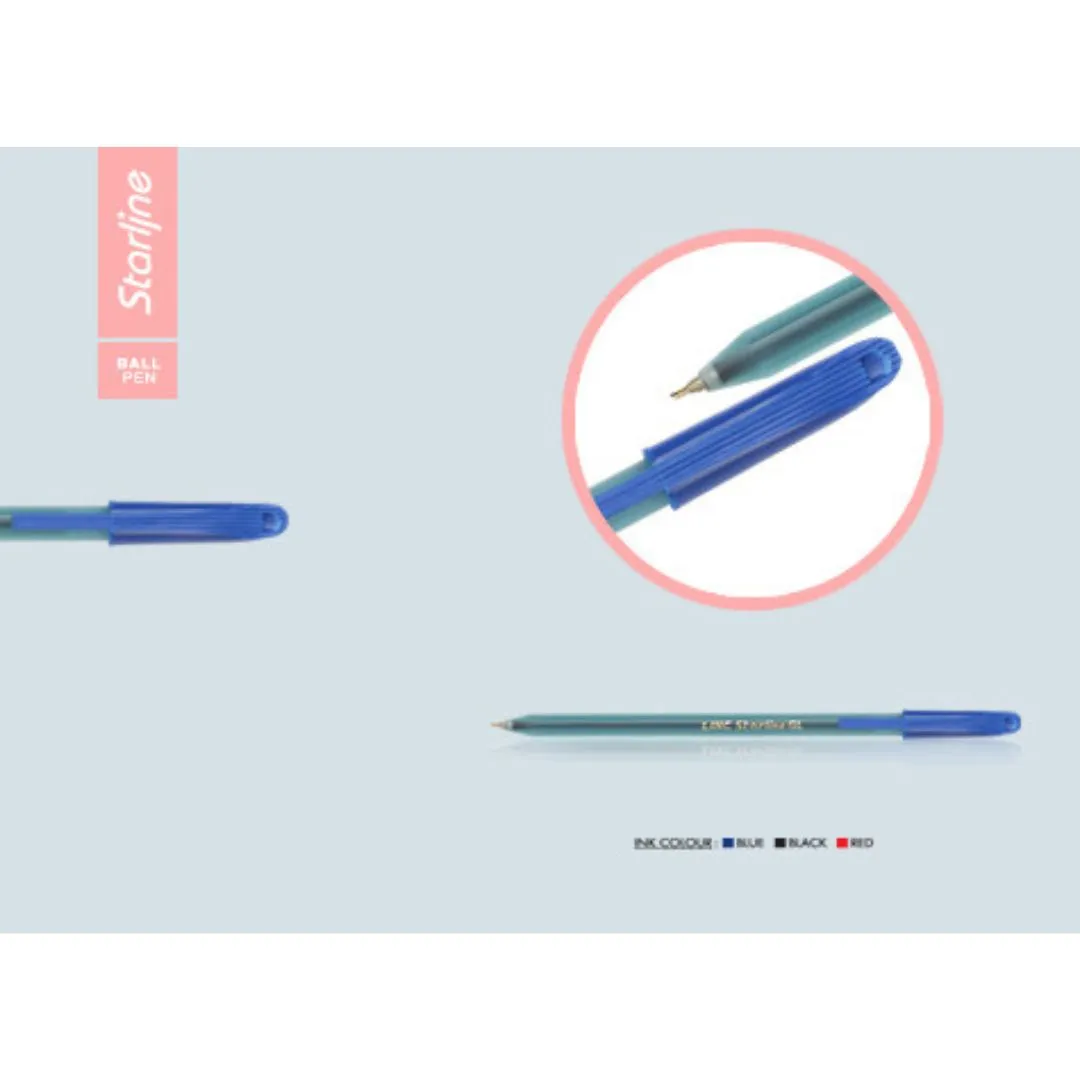 Linc Starline Ball Pen – Red ( Pack of 5 )