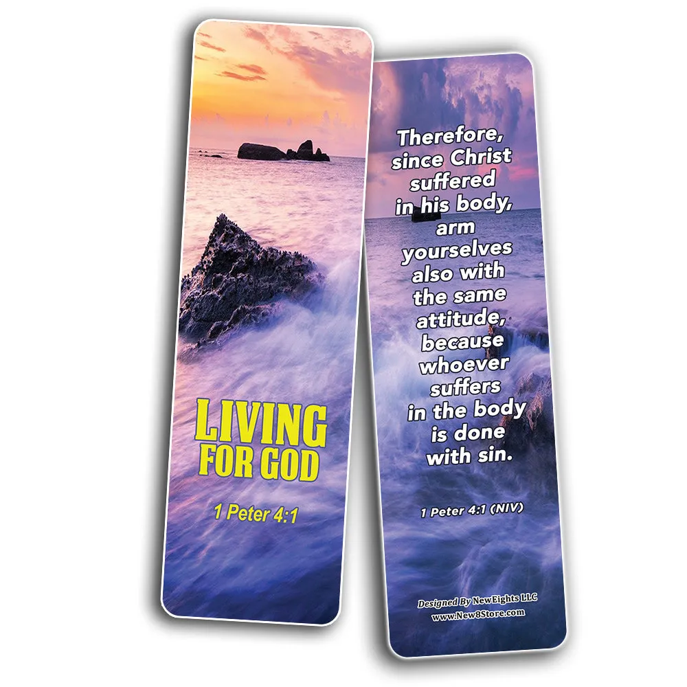 Living Out God's Mission Bible Verse Bookmarks (30-Pack) - Handy Reminder About How To Live Out God?s Mission