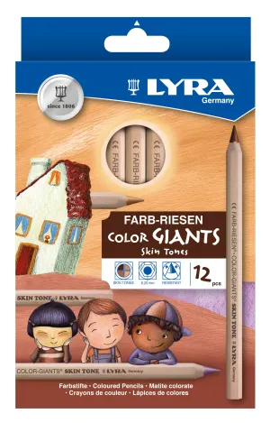 LYRA Farb-Riesen Color Giants Skin Tone Colour Pencil Set of 12