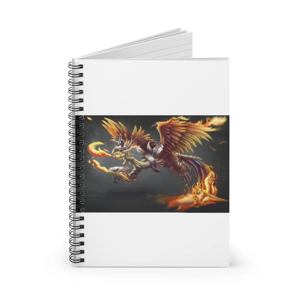 Merciless the Flaming SkyBird Spiral Notebook - Ruled Line