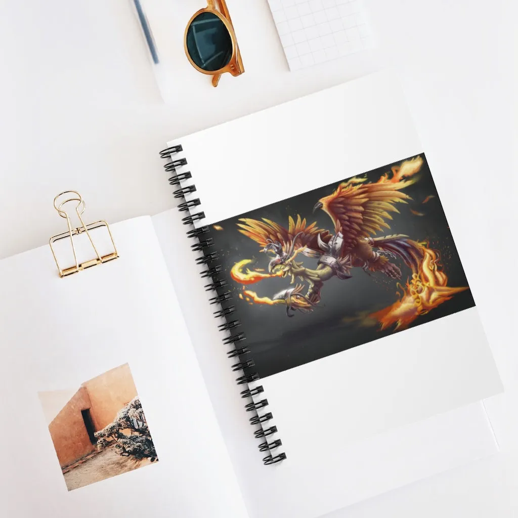 Merciless the Flaming SkyBird Spiral Notebook - Ruled Line