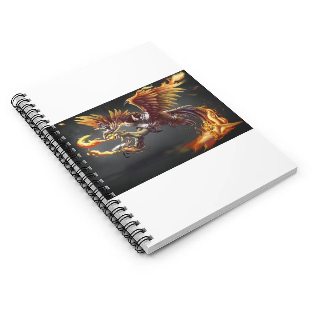 Merciless the Flaming SkyBird Spiral Notebook - Ruled Line