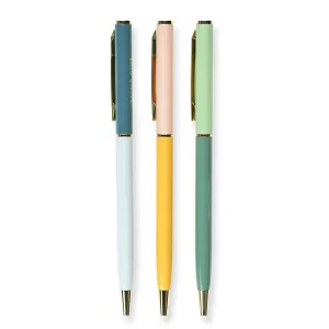 Metallic Ballpoint Pen Set
