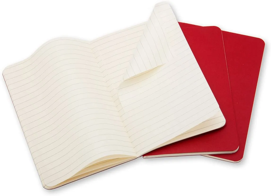 Moleskine Set of 3 Cahier Pocket Squared Journal CH112EN