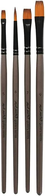 Mont Marte Gallery Series Brush Set Acrylic (Pack of 4 Piece)