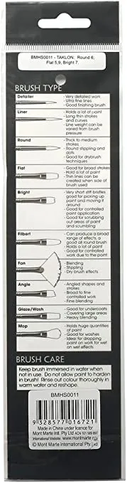 Mont Marte Gallery Series Brush Set Acrylic (Pack of 4 Piece)