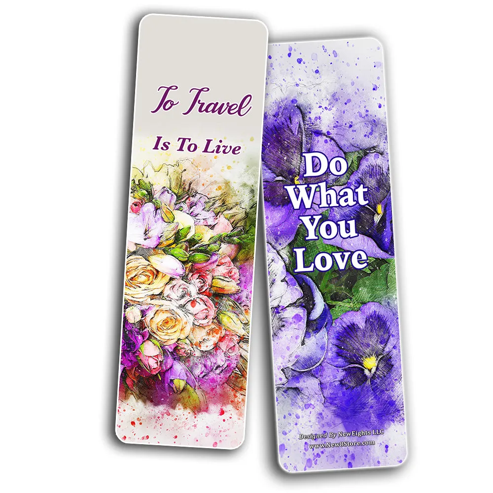 Motivational Quotes Sayings for Women (30-Pack) - Handy encouraging quotes bookmarks