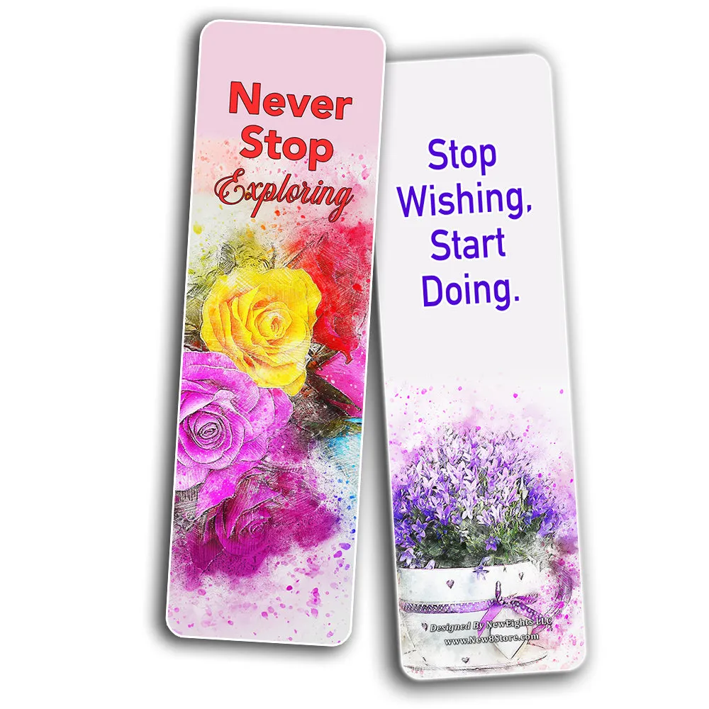 Motivational Quotes Sayings for Women (30-Pack) - Handy encouraging quotes bookmarks