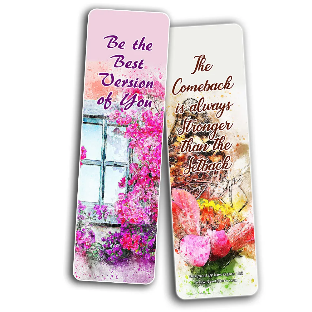 Motivational Quotes Sayings for Women (30-Pack) - Handy encouraging quotes bookmarks