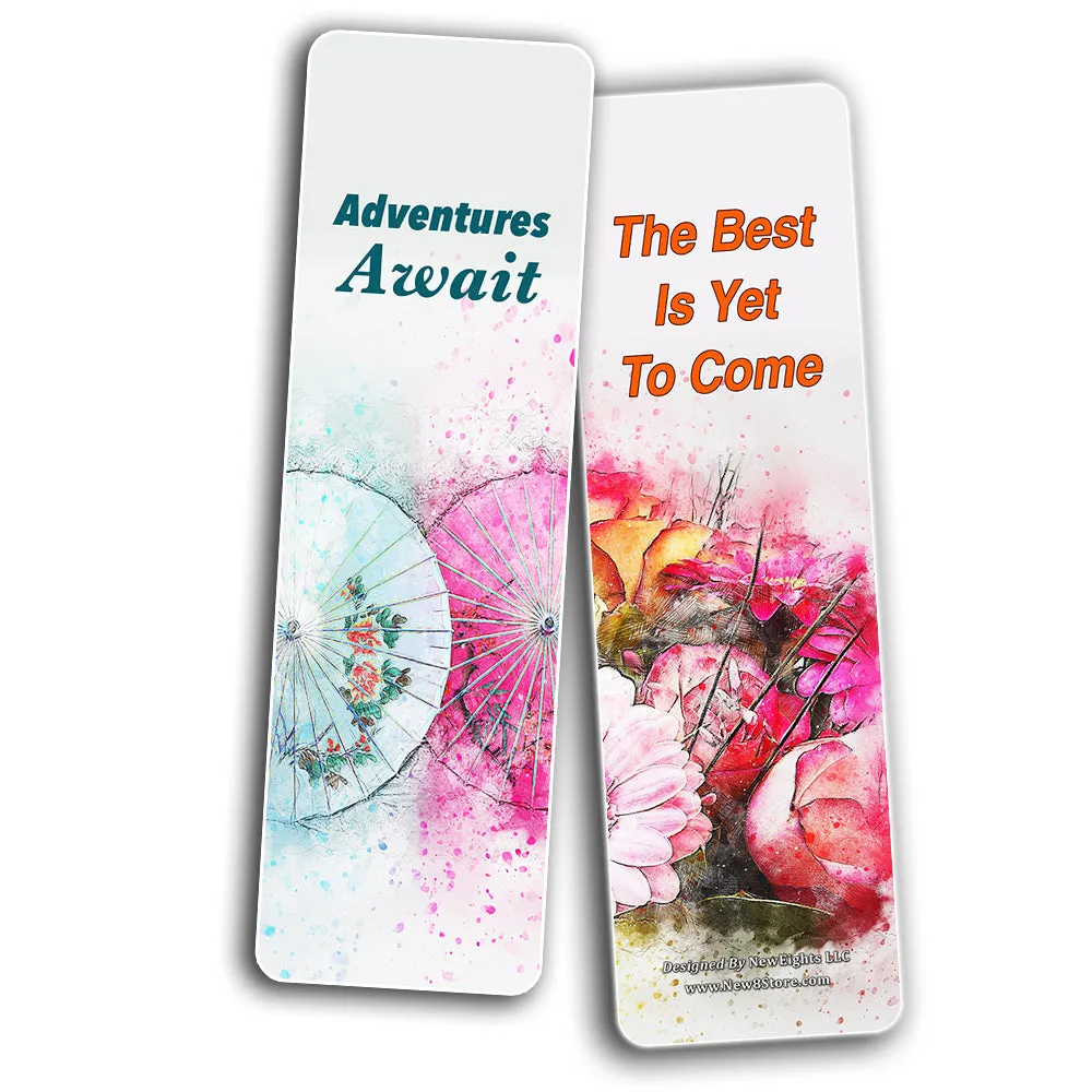 Motivational Quotes Sayings for Women (30-Pack) - Handy encouraging quotes bookmarks