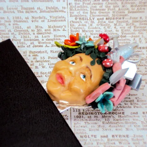 Mrs Gardener Whimsy Head Bookmark
