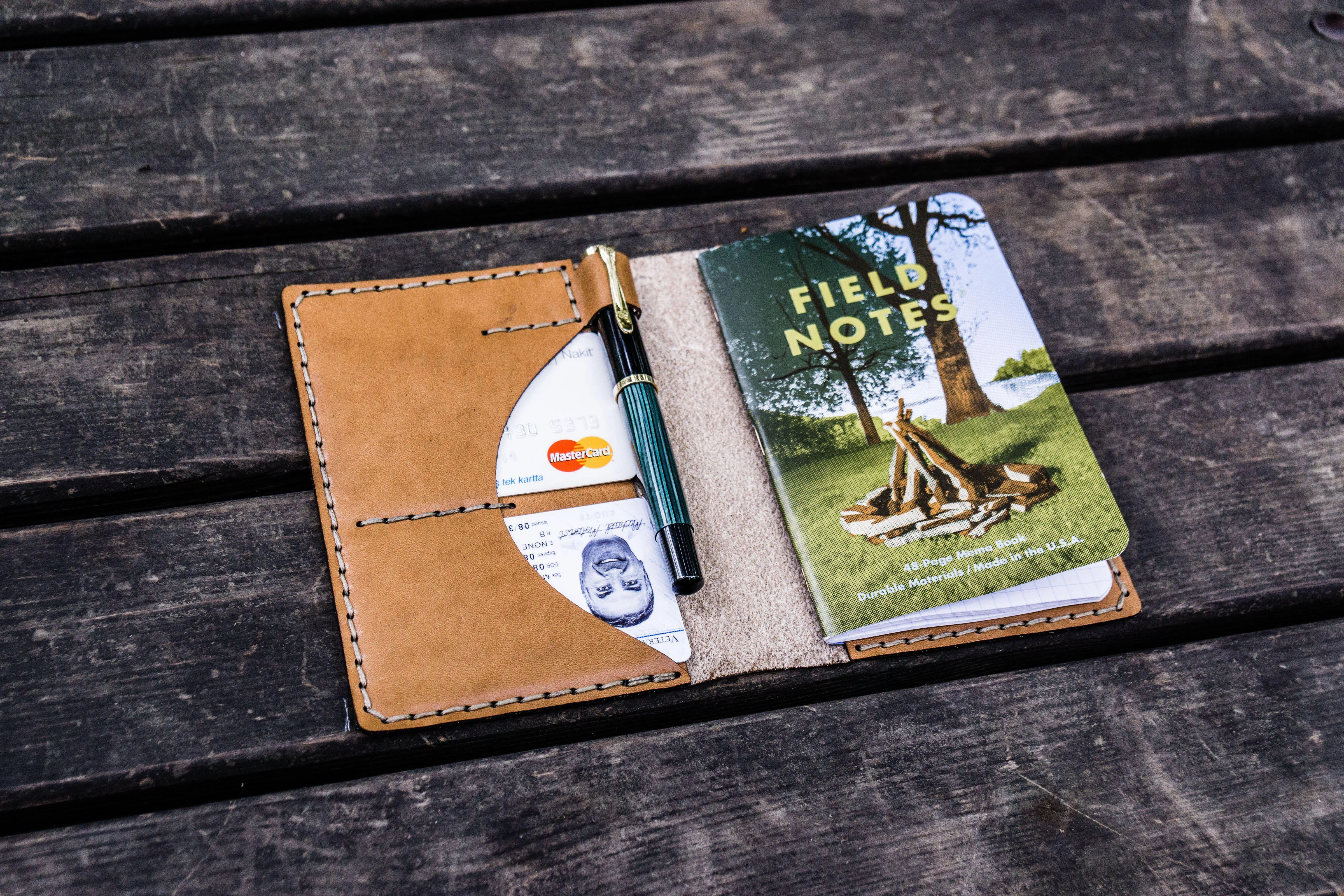 No.44 Personalized Leather Field Notes Cover - Natural