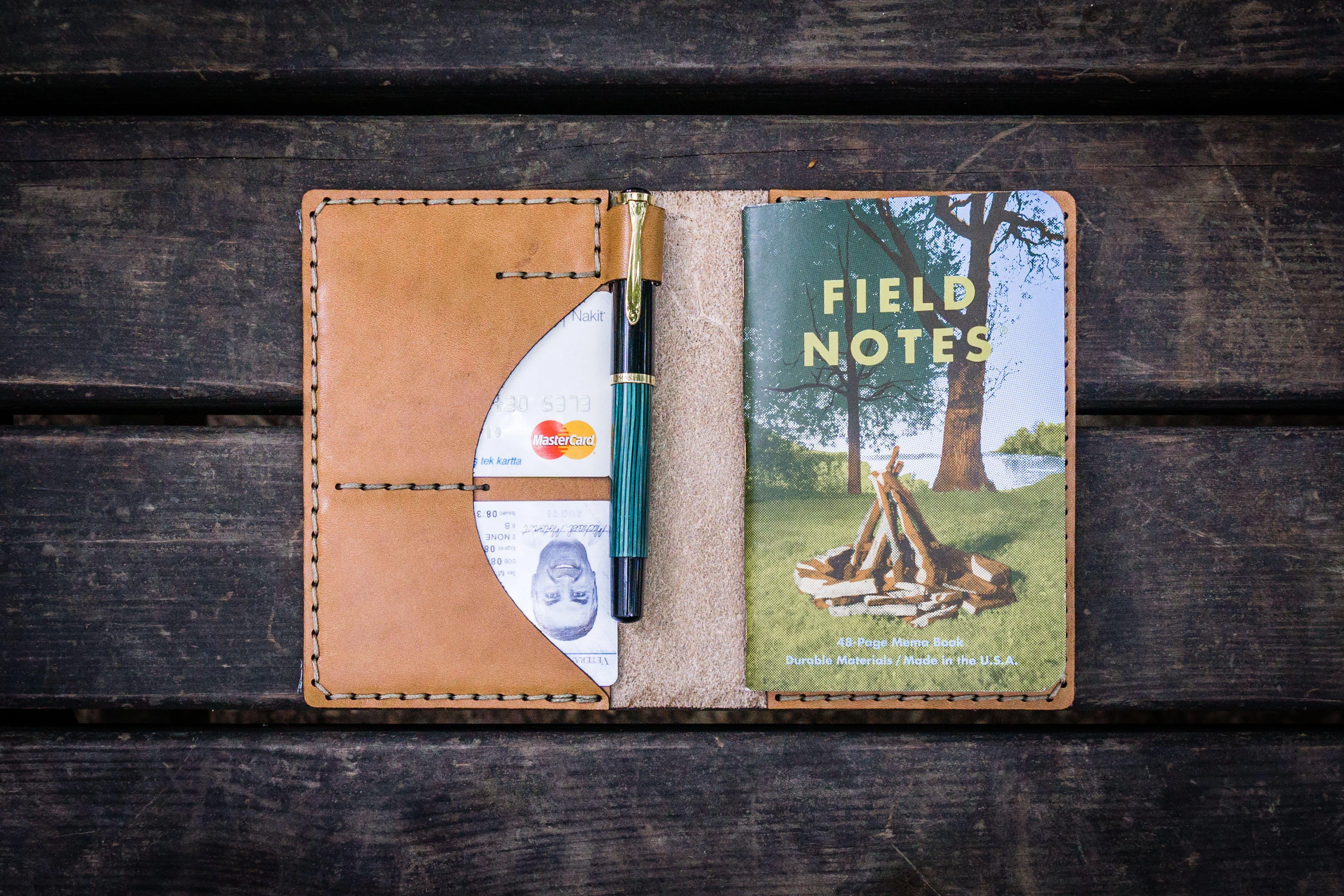 No.44 Personalized Leather Field Notes Cover - Natural