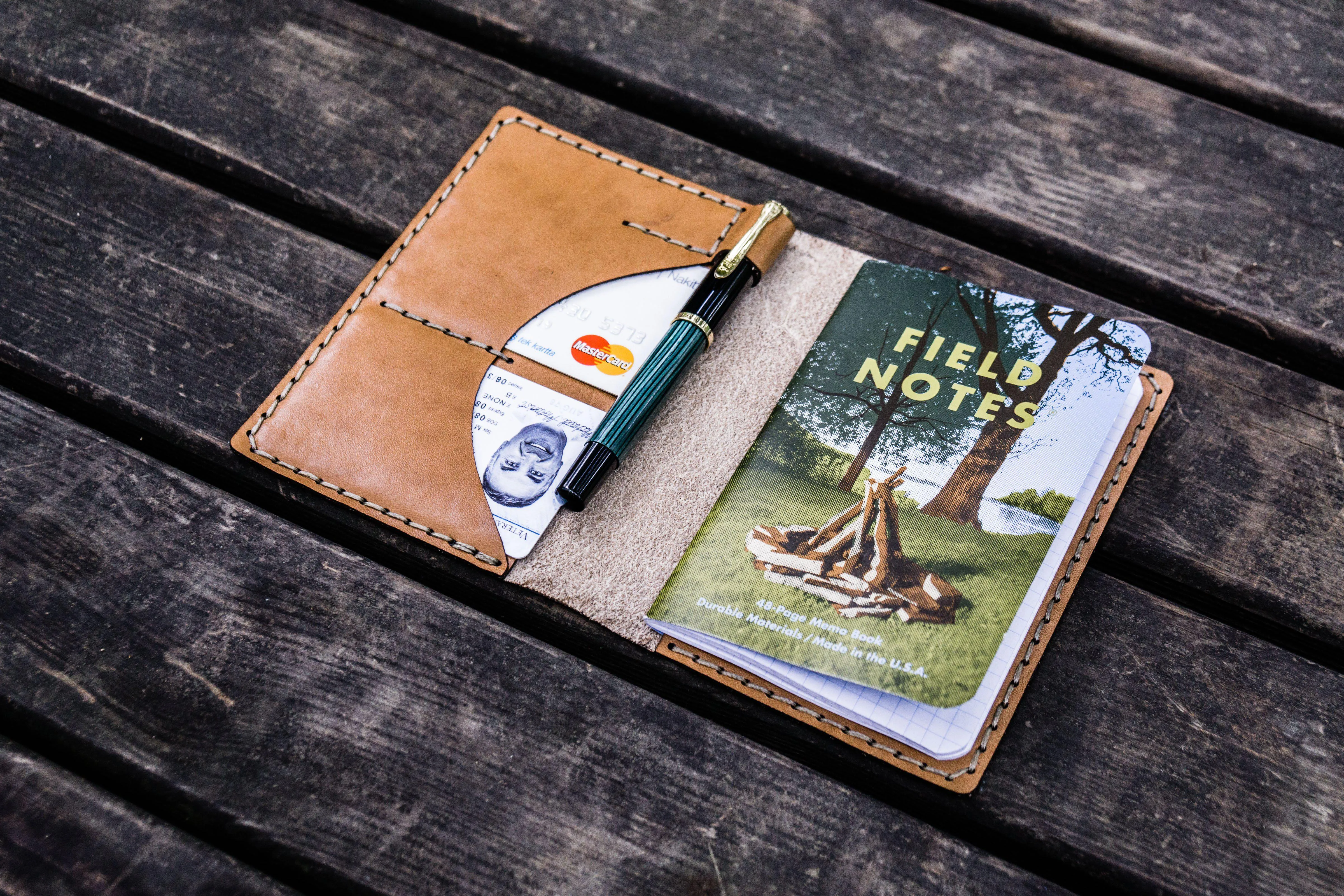No.44 Personalized Leather Field Notes Cover - Natural