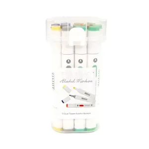 Nuvo - Marker Pen Collection - Muted Mid-Tones - 12 Pack - 346N