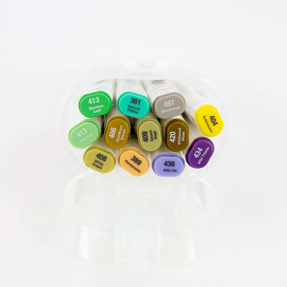 Nuvo - Marker Pen Collection - Muted Mid-Tones - 12 Pack - 346N