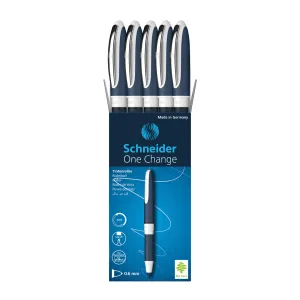 One Change Rollerball Pens 0.6mm, Box of 5