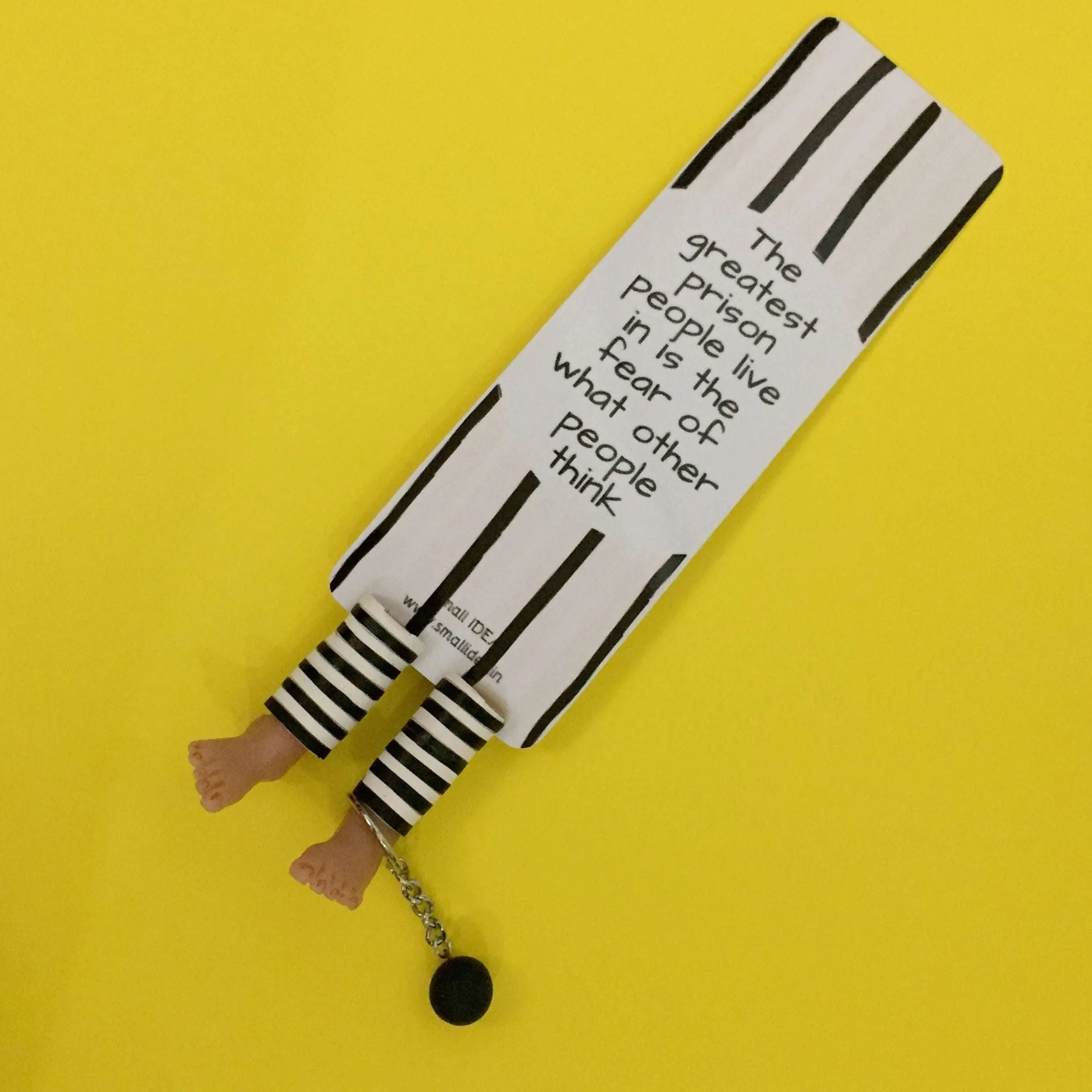 Overcome your Fear Handmade Miniature Leggy Bookmark