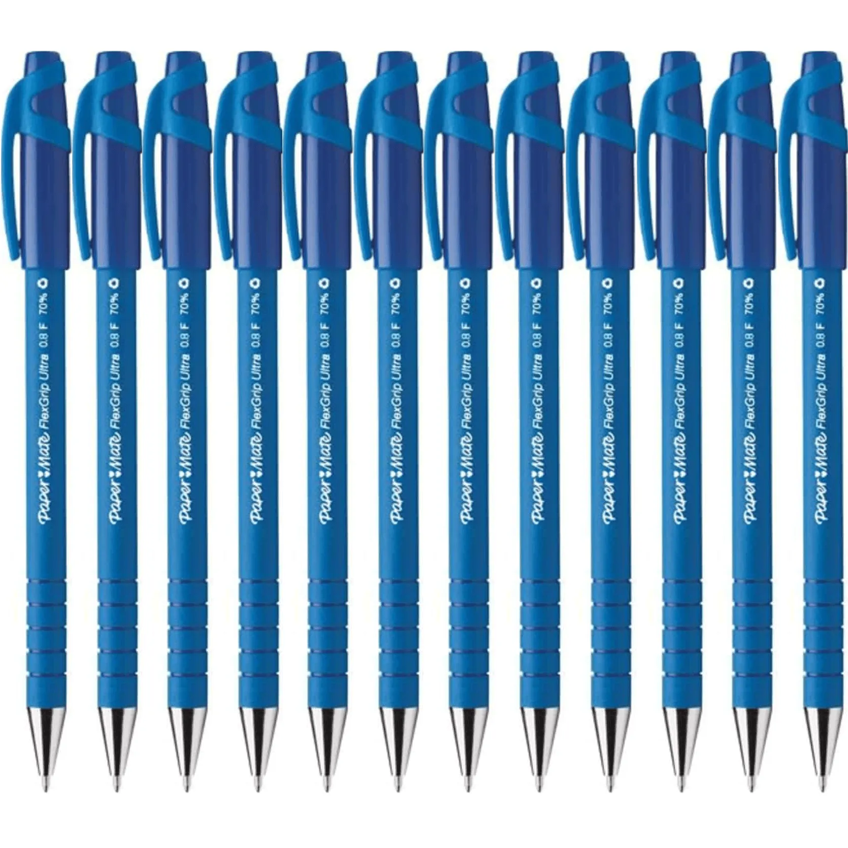 Papermate Flexgrip Ultra Ballpoint Pen Fine Blue Box 12