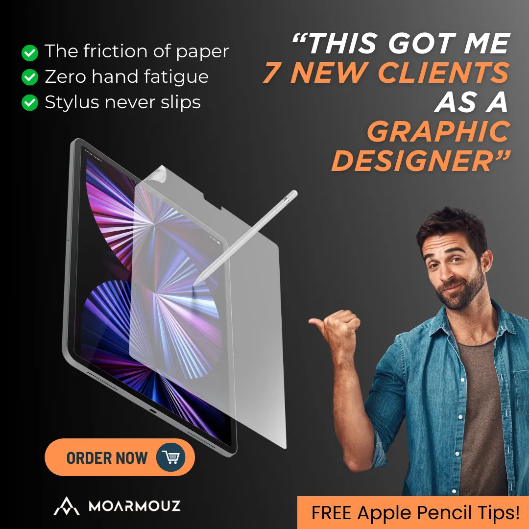 PaperType® Screen Protector - Perfect for Sketching, Writing, and Note-taking on iPads