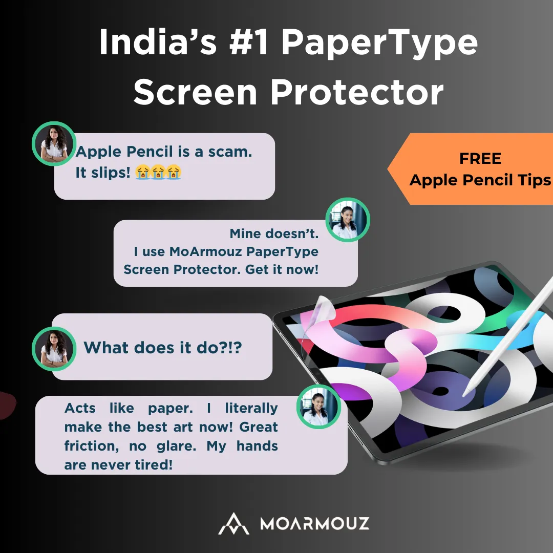 PaperType® Screen Protector - Perfect for Sketching, Writing, and Note-taking on iPads