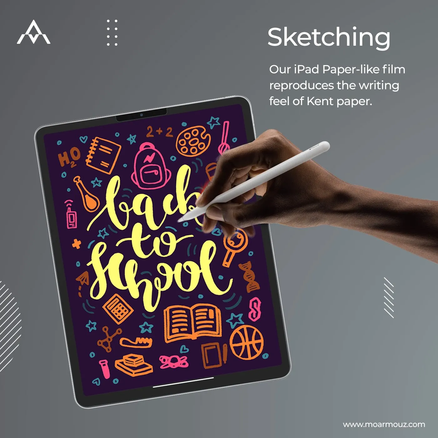 PaperType® Screen Protector - Perfect for Sketching, Writing, and Note-taking on iPads