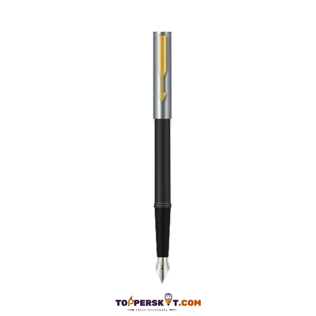 Parker Beta Premium Fountain Pen with blue ink bottle (Pack of 1)