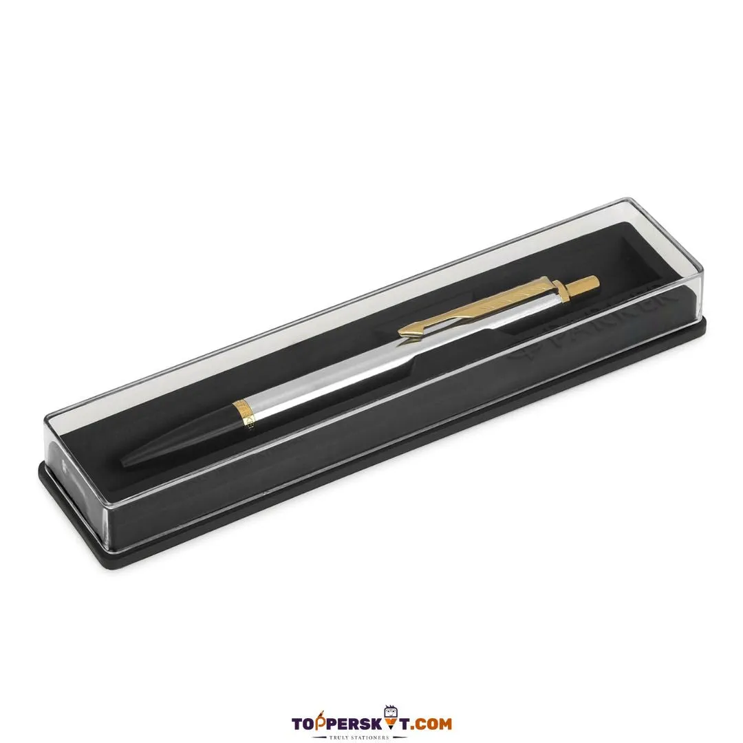 Parker Latitude Shiny Chrome Ball Pen- Blue (Pack of 1)
