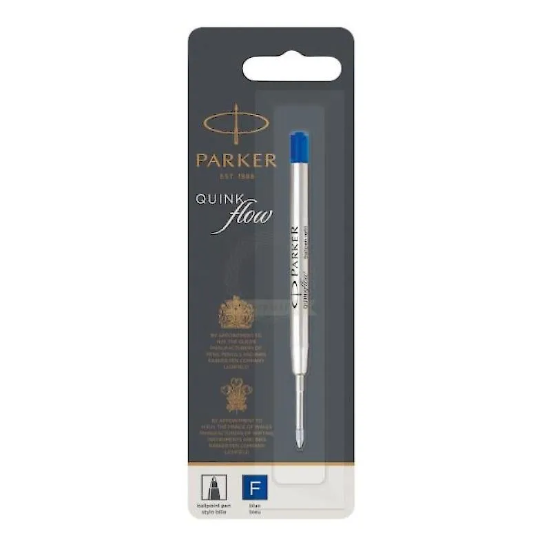Parker QuinkFlow Ballpoint Refill, Fine Blue