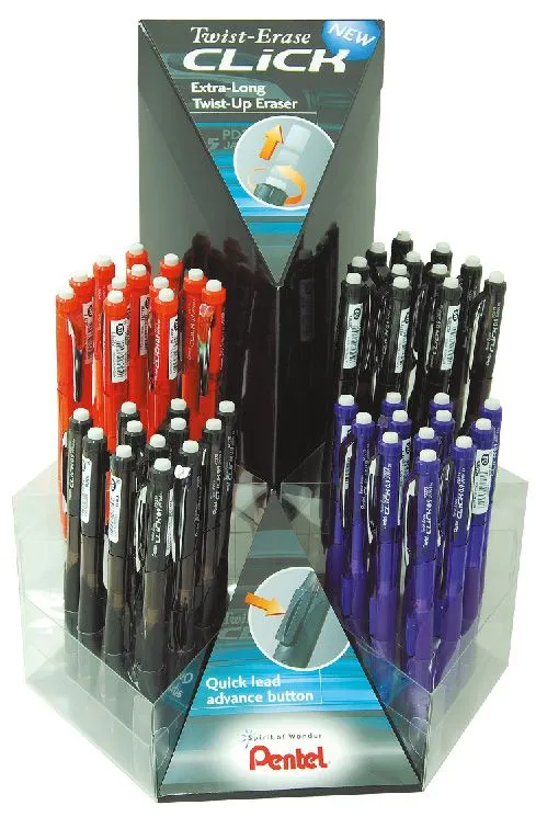 Pentel PD277T Mechanical Pencil TwstErsClic 0.7mm Display of 48 Pcs