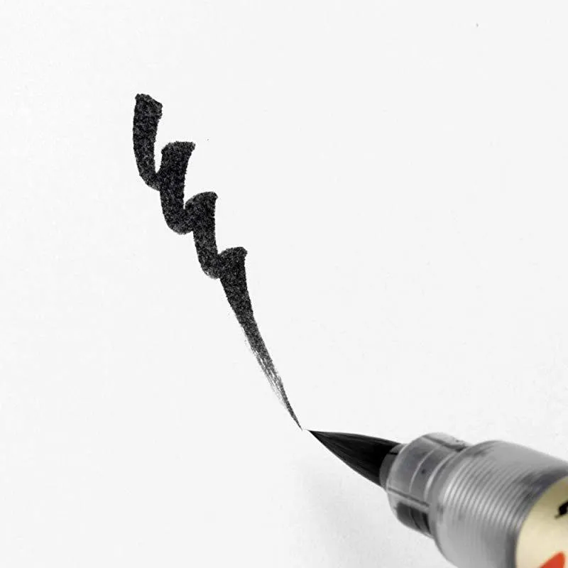 Pentel XFL2V XFL2L Cartridge Brush Black Ink Brush Pen