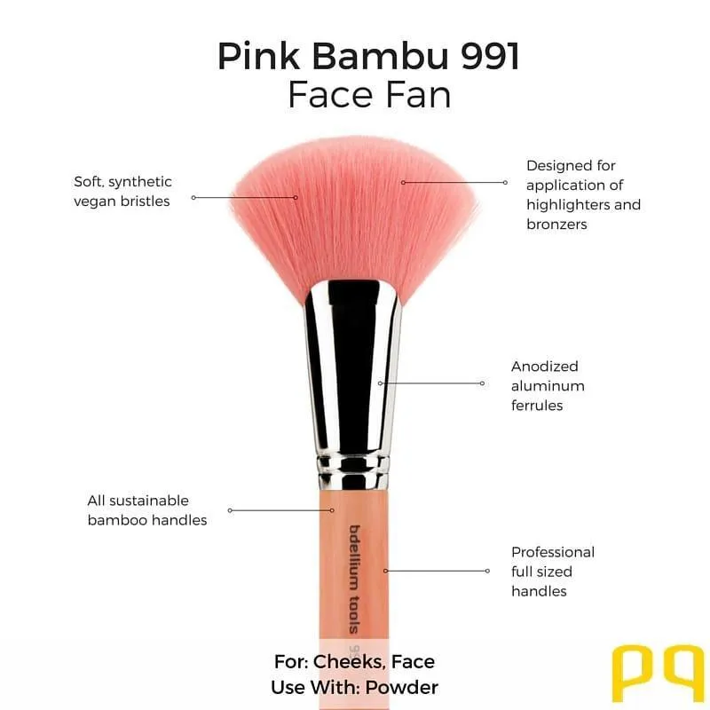 Pink Bambu 991 Face Fan
