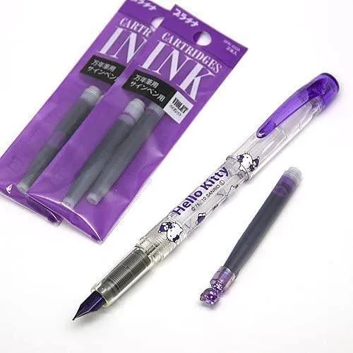 PLATINUM Platinum PPQ-450KI HELLO KITTY Preppy fountain pen 0.3F tip black red