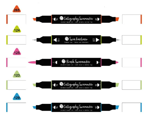 Poppy Crafts Twin Markers Set #3 - Party Brights