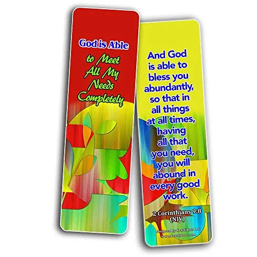 Powerful Bible Verses Bookmarks - Blessings (30 Pack) - Handy Blessing Bible Texts That Are Easy To Bring Along With You