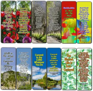 Powerful Bible Verses Bookmarks - Blessings (30 Pack) - Handy Blessing Bible Texts That Are Easy To Bring Along With You