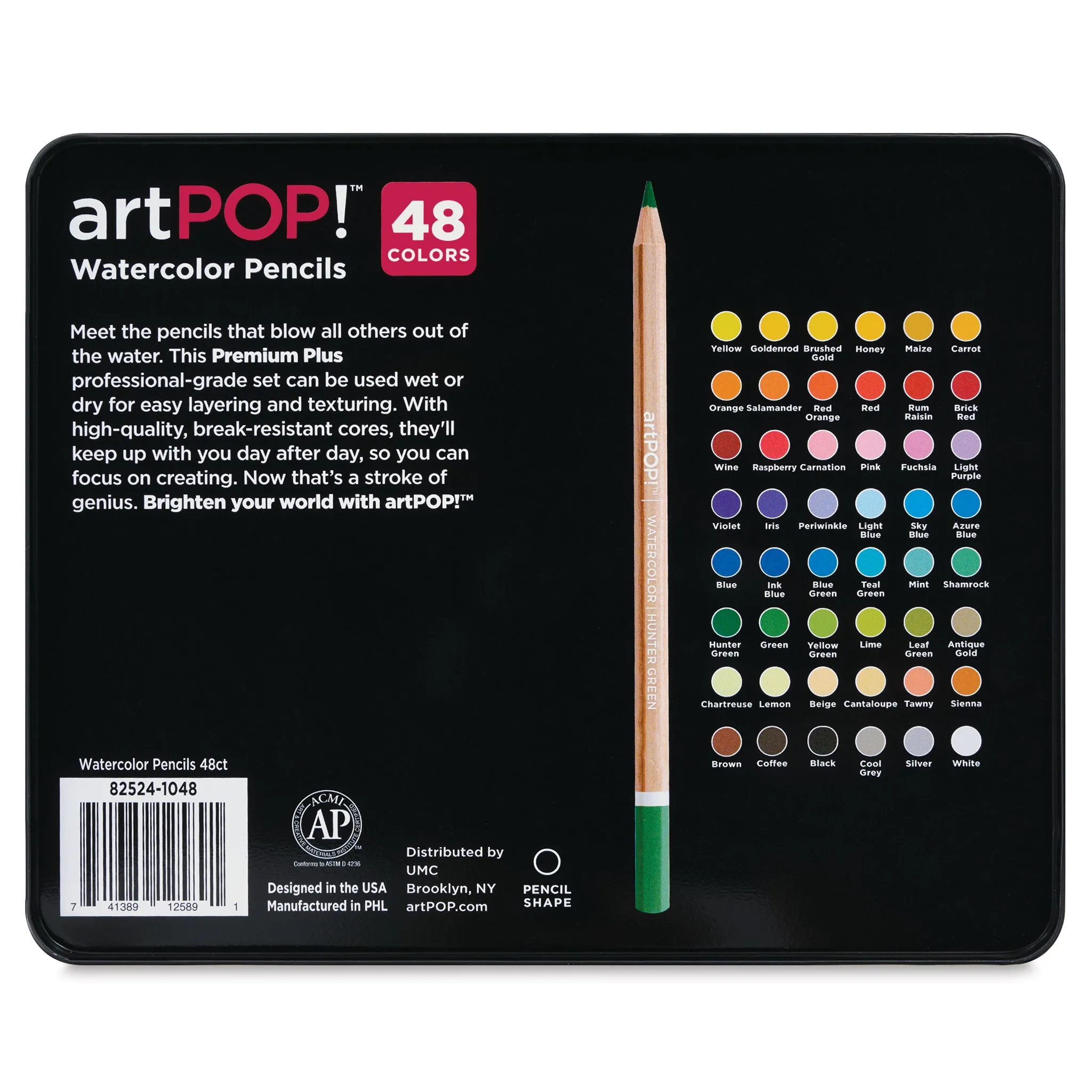 Premium Plus Watercolor Pencils - Set of 48