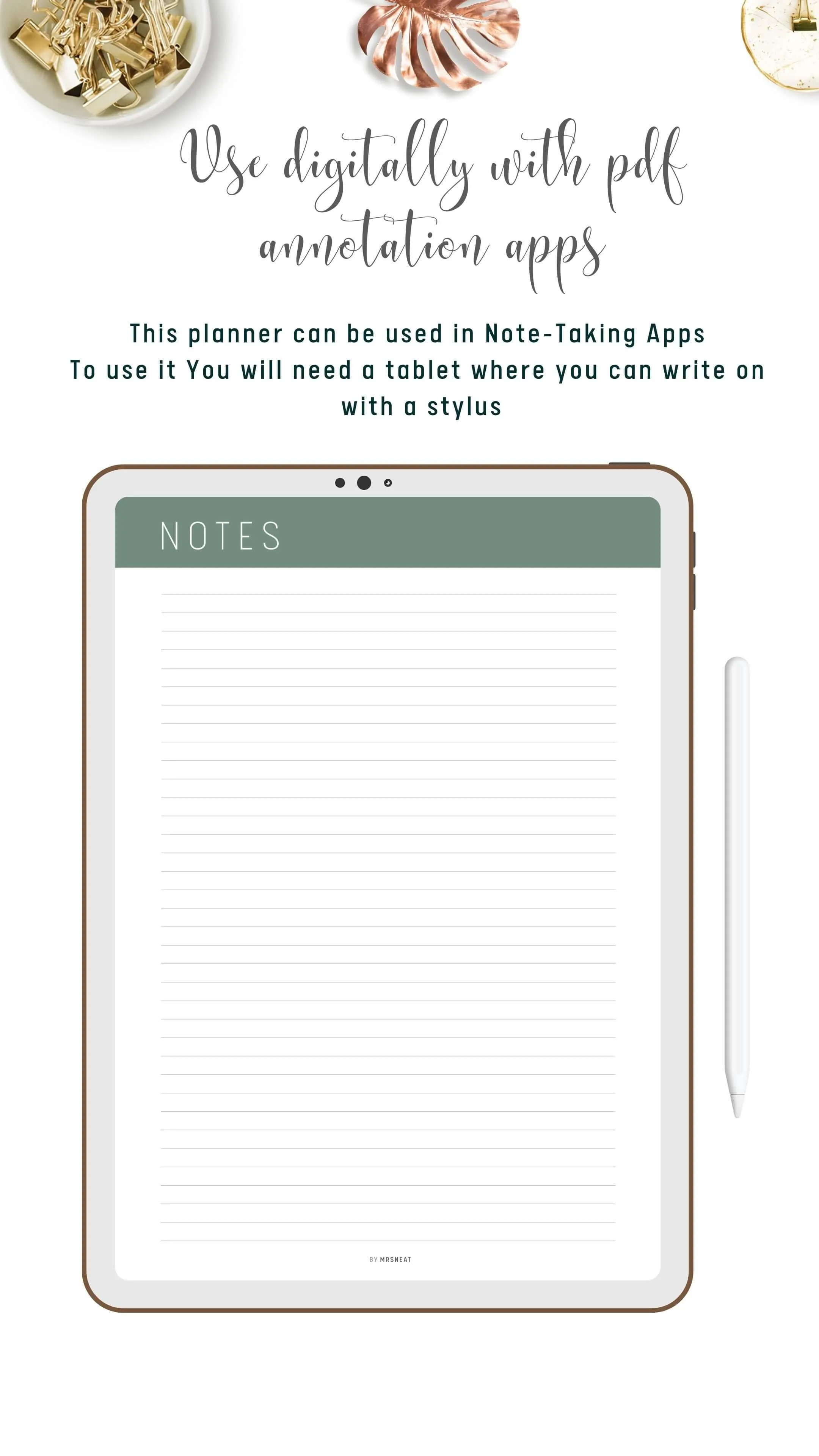 Printable Notes Page Template - M254