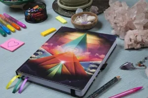 Prism Planner - Hardcover Daily Planner, Notebook, Undated, Meal Planner and Adult Coloring Book