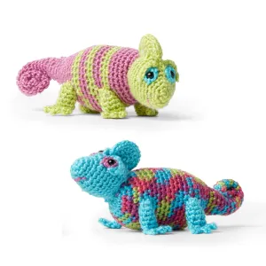 Red Heart Crochet Colorful Chameleons