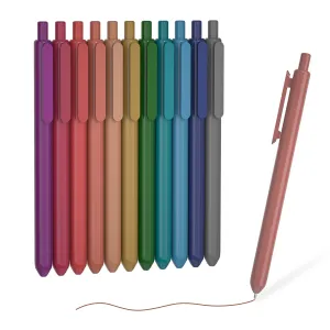 Retractable Gel Pens - Set of 11 Dark Vintage Colors