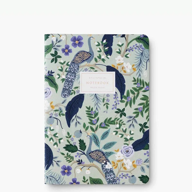 RIFLE PAPER CO. | Peacock Stitched Notebook Set