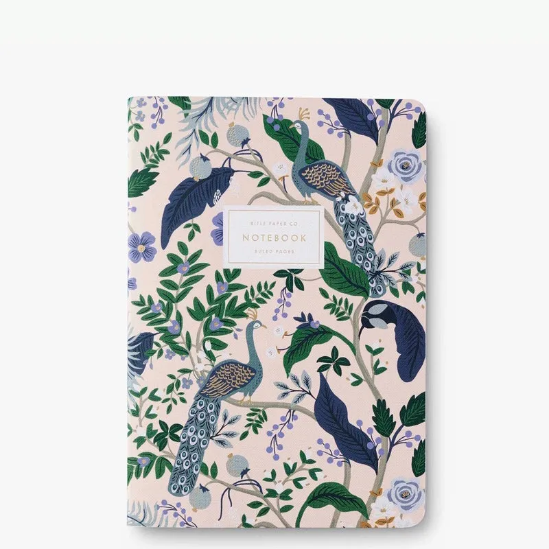 RIFLE PAPER CO. | Peacock Stitched Notebook Set
