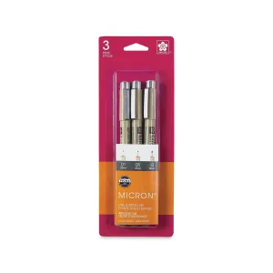 Sakura Pigma Micron Pens, Cool Gray Set of 3