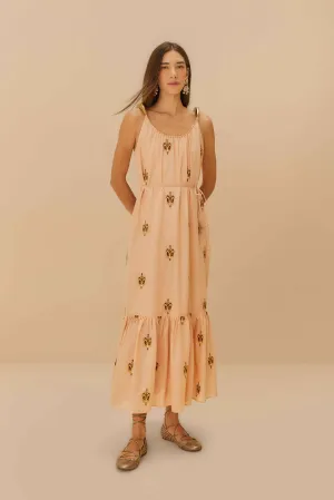 Sand Anchor Tapestry Fish Strap Maxi Dress