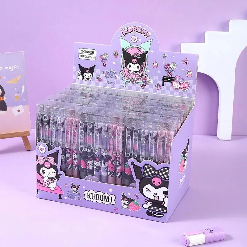 Sanrio Cartoon Gel Pens: Cute Stationery Kit with Metal Hook