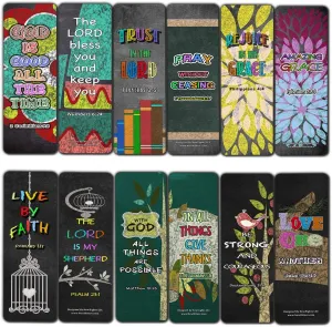 Scripture Bible Verses Bookmarks (30 Pack) - Handy Christian Daily Reminder