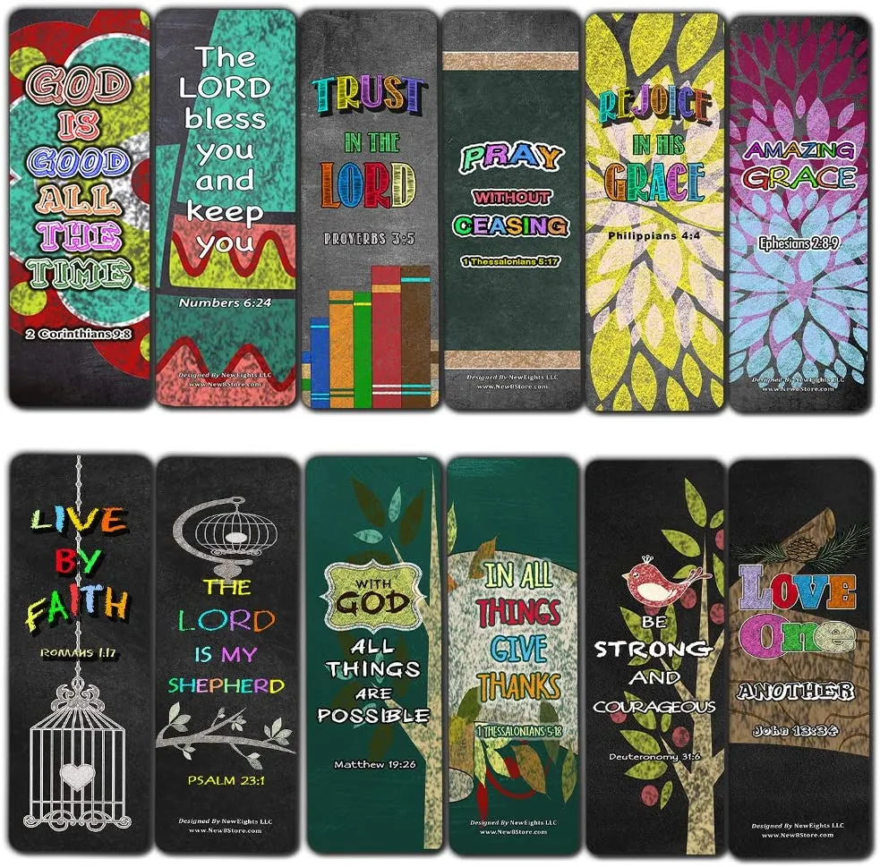 Scripture Bible Verses Bookmarks (30 Pack) - Handy Christian Daily Reminder